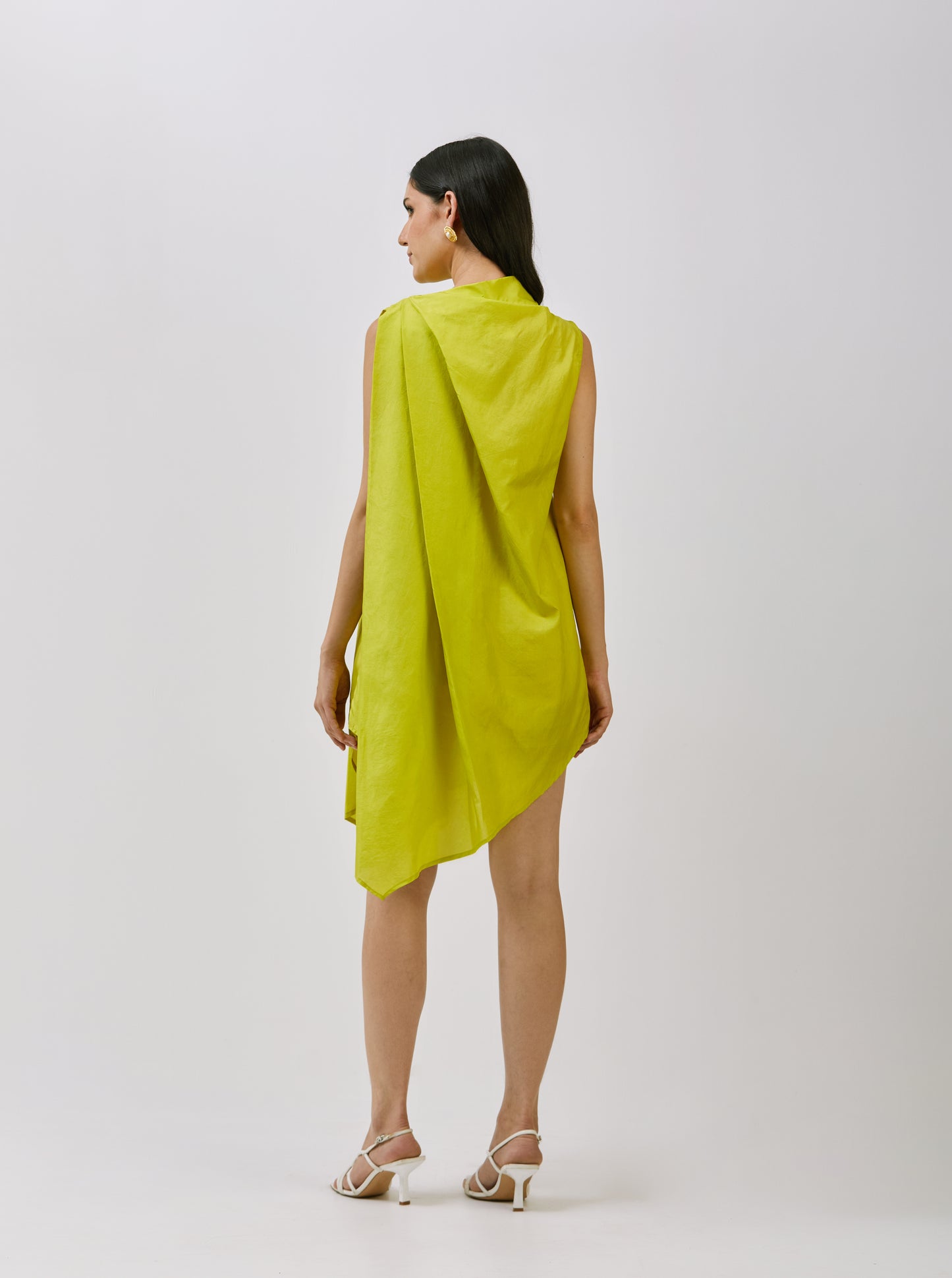Soleil Pleated Asymmetrical Dress