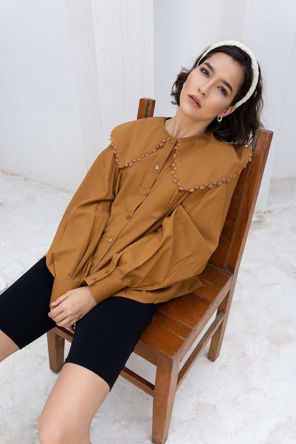 CARRIE Biscuit Brown Shirt