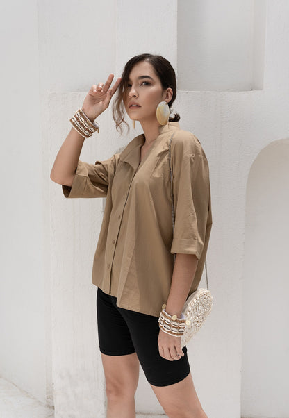 ALICE Tan Buttoned up Shirt