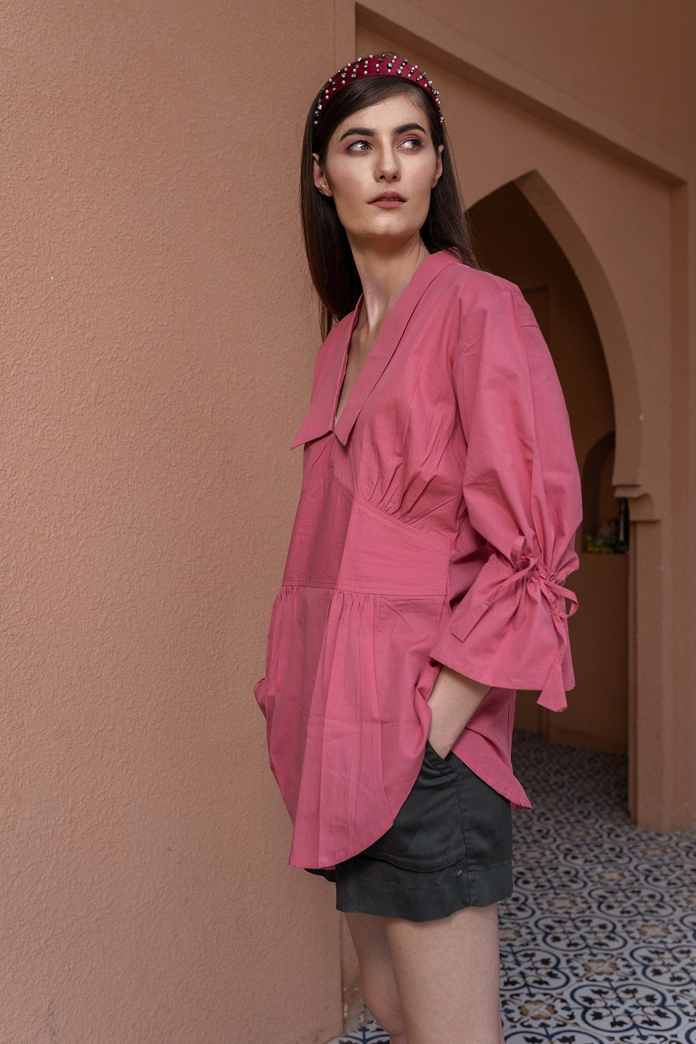 SORBET Pink Chelsea Collar Shirt