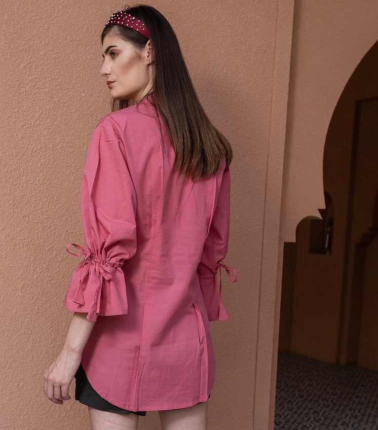 SORBET Pink Chelsea Collar Shirt