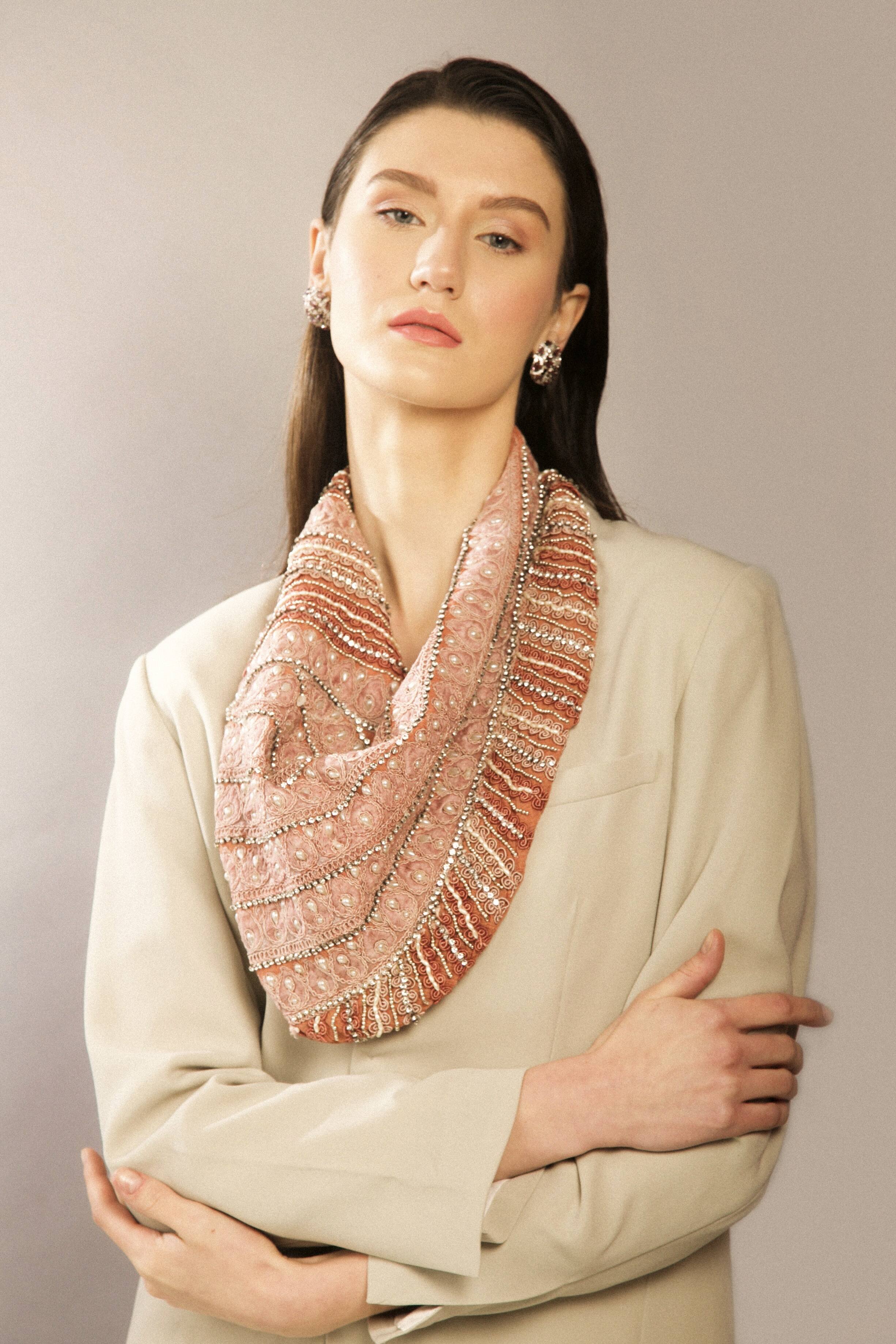 Cowl Salmon Scarf